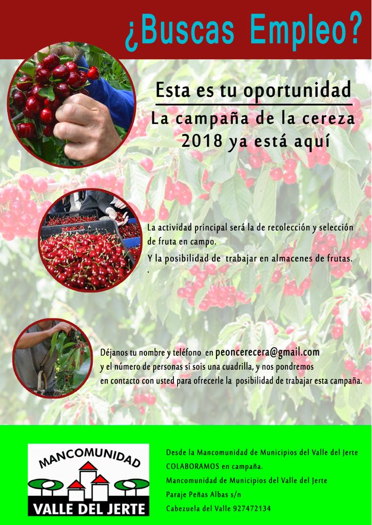 Empleo Campaña 2018 - Valle del Jerte